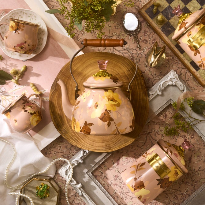 Wild Rose Mauve 2 Quart Tea Kettle image number 1