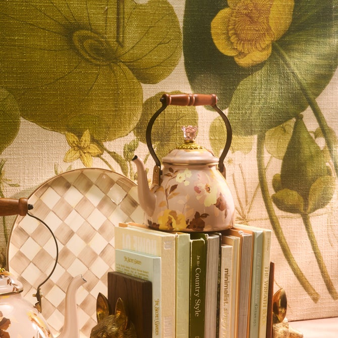 Wild Rose Mauve 2 Quart Tea Kettle image number 5