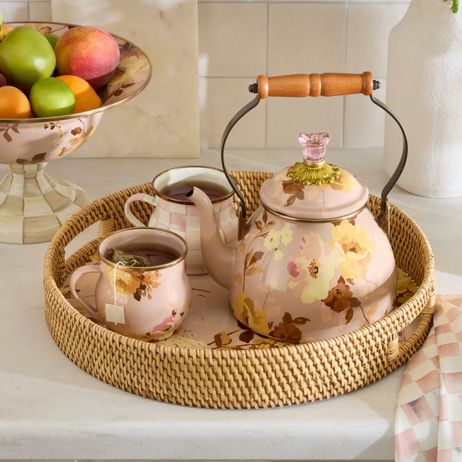 Wild Rose Mauve 2 Quart Tea Kettle image number 6