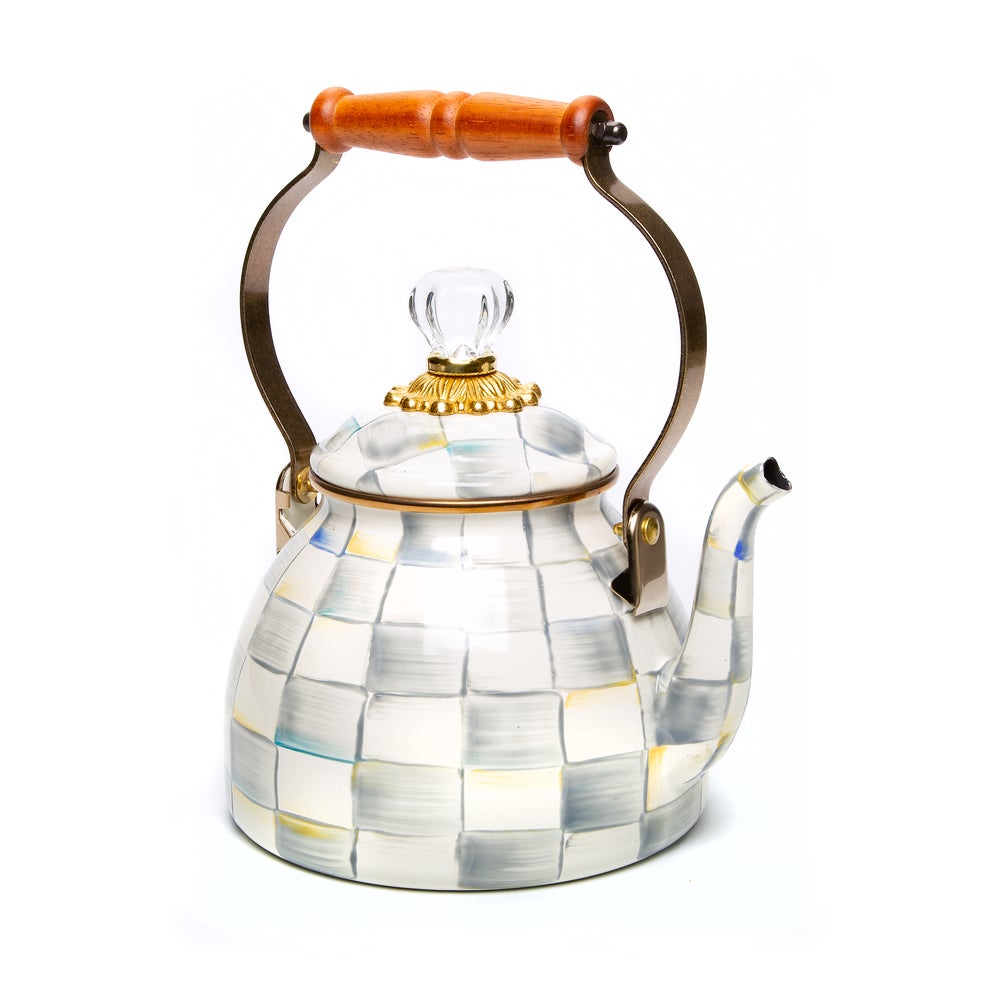 Check Tea Kettle - Sterling Check, 2 Quart mackenzie-childs Panama imagen 1
