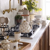 Mocha Check 2 Quart Tea Kettle