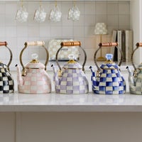 Violet Check 2 Quart Tea Kettle