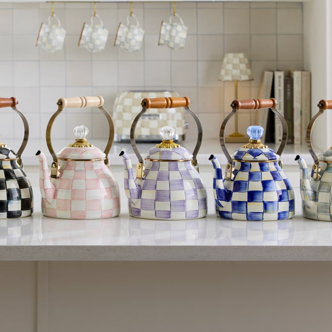 Violet Check 2 Quart Tea Kettle image number 6