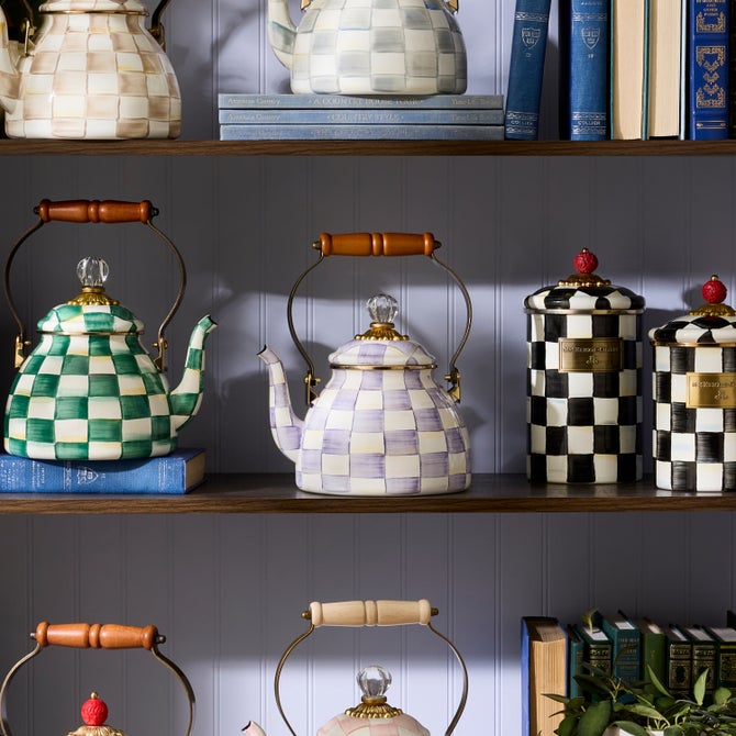 Violet Check 2 Quart Tea Kettle image number 8