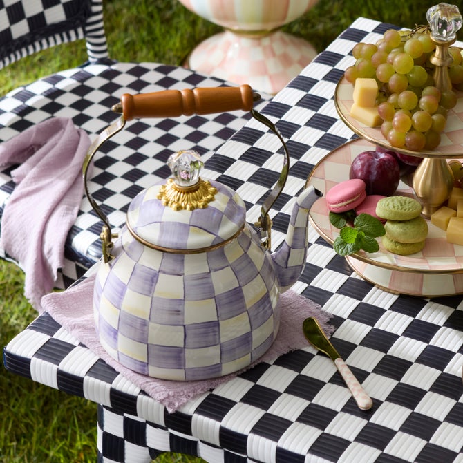 Violet Check 2 Quart Tea Kettle image number 9