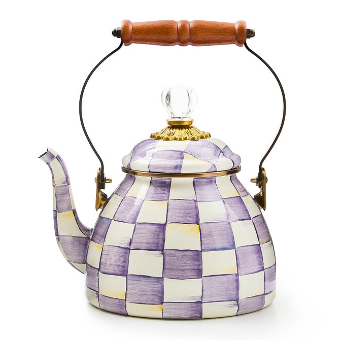 Violet Check 2 Quart Tea Kettle image number 0