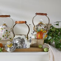 White Flower Market 2 Quart Tea Kettle