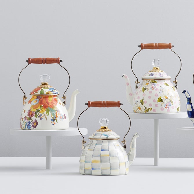 White Flower Market 2 Quart Tea Kettle image number 7
