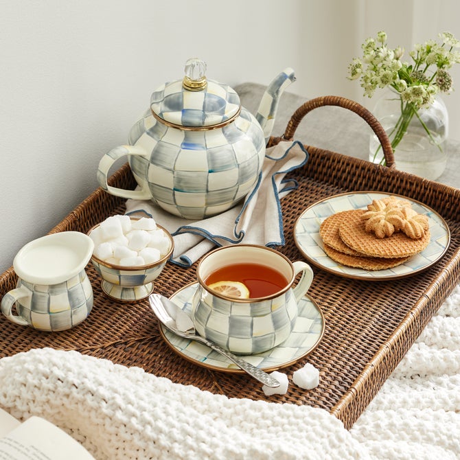 Sterling Check 4 Cup Teapot image number 1