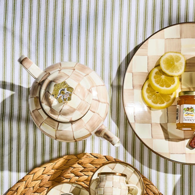 Mocha Check 4 Cup Teapot image number 5