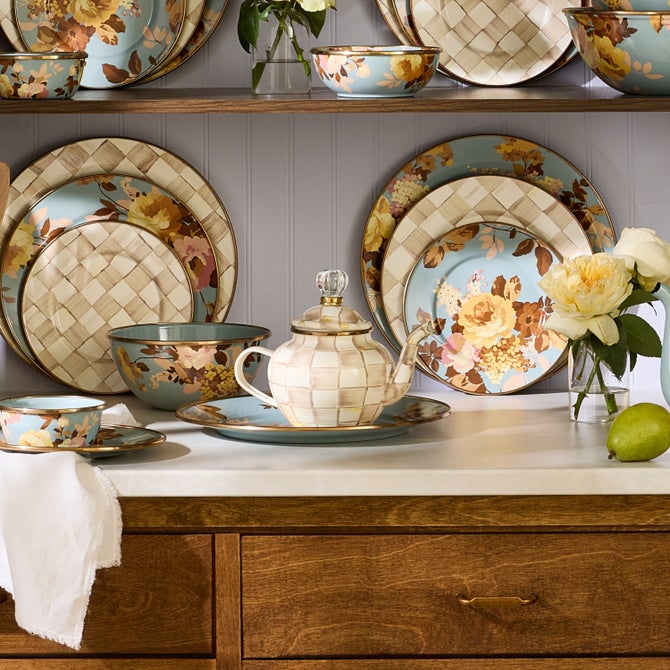 Mocha Check 4 Cup Teapot image number 7