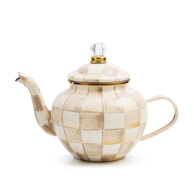 Mocha Check 4 Cup Teapot image number 0