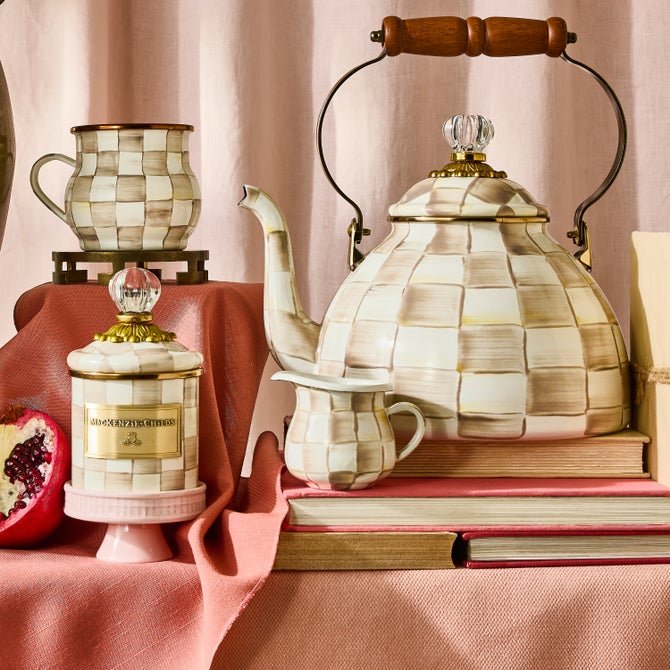 Mocha Check Little Creamer image number 3