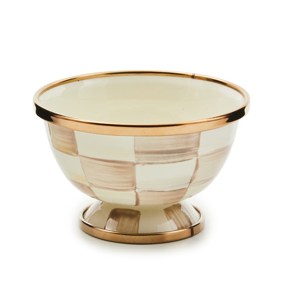Little Enamel Sugar Bowl - Mocha Check mackenzie-childs Panama imagen 1