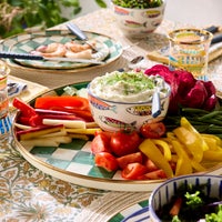 Emerald Check Round Tray