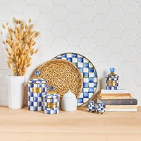 Royal Check Round Tray