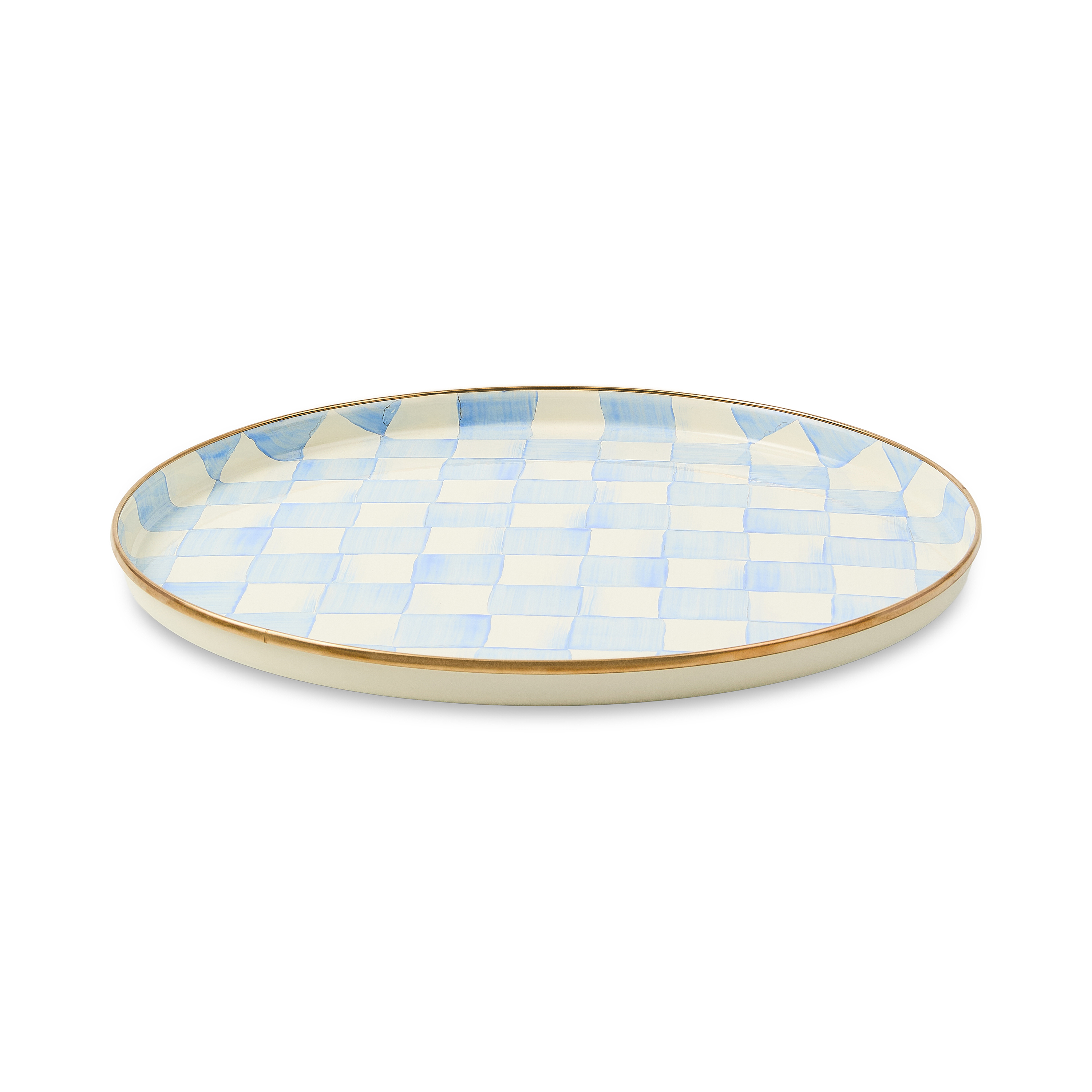 Sky Check Round Tray