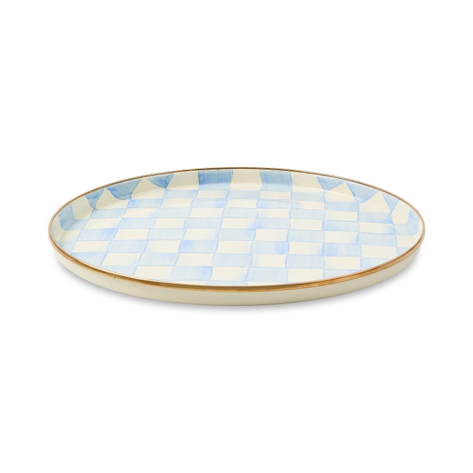 Sky Check Round Tray image number 0