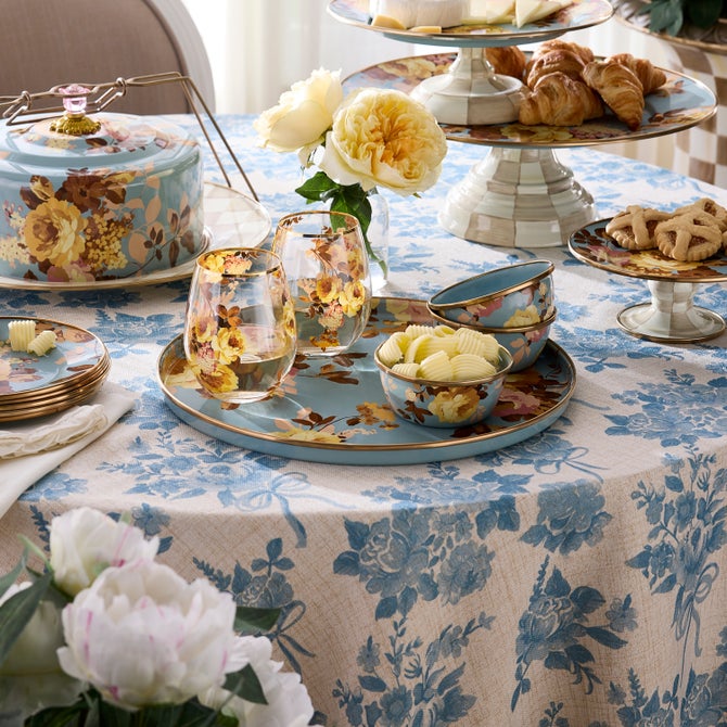 Wild Rose Slate Round Tray image number 1