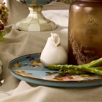 Wild Rose Slate Round Tray