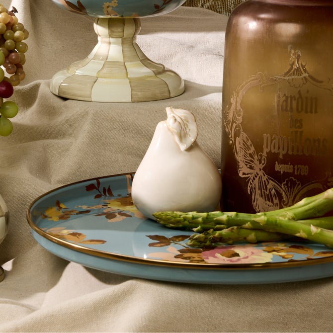 Wild Rose Slate Round Tray image number 2