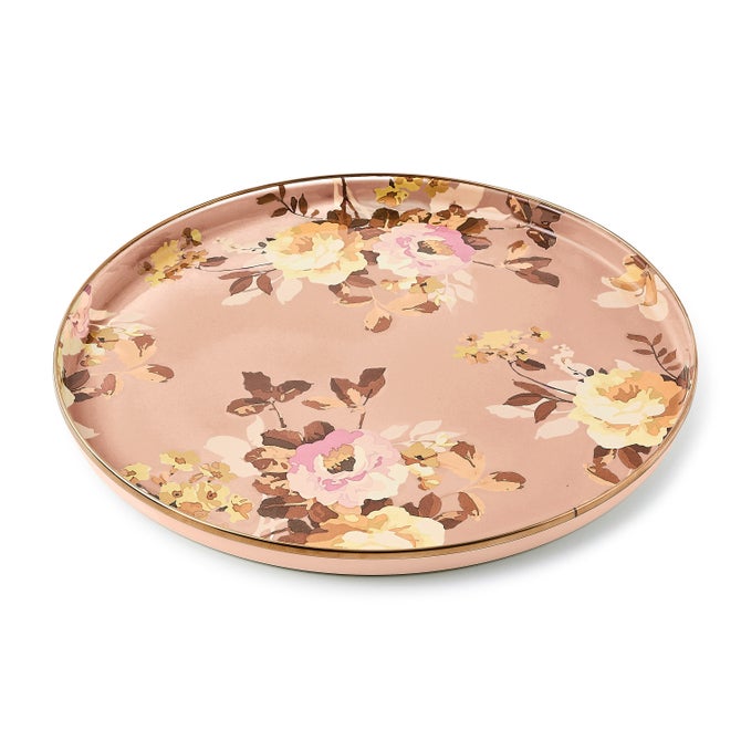 Wild Rose Mauve Round Tray image number 0
