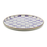 Violet Check Round Tray