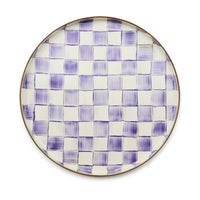 Violet Check Round Tray