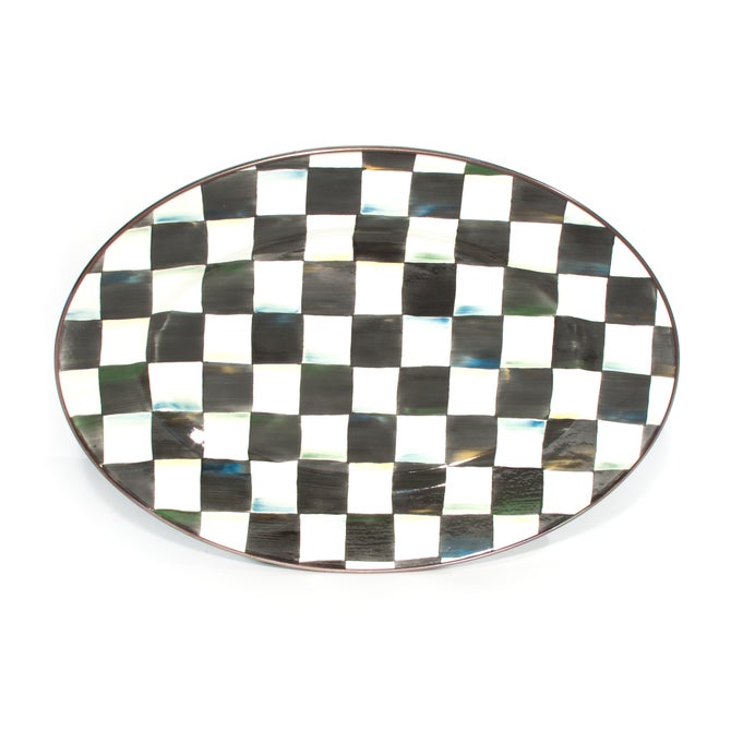 Courtly Check Small Oval Platter image number 0