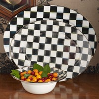 Courtly Check Medium Oval Platter