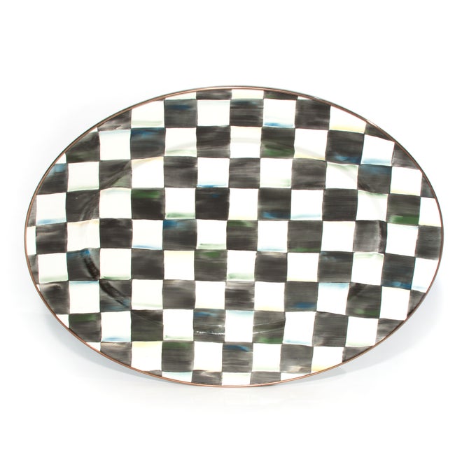 Courtly Check Medium Oval Platter image number 0