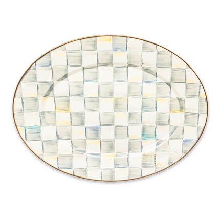 Sterling Check Medium Oval Platter