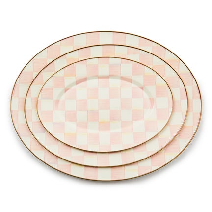 Rosy Check Medium Oval Platter