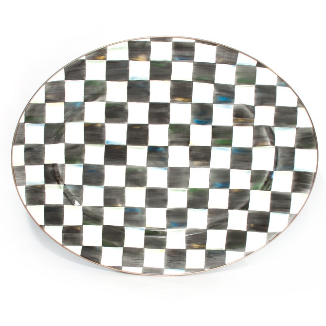 Courtly Check Large Oval Platter image number 0