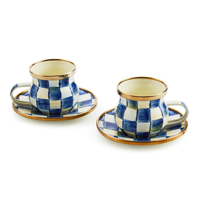 Royal Check Espresso Cup & Saucer Set image number 1