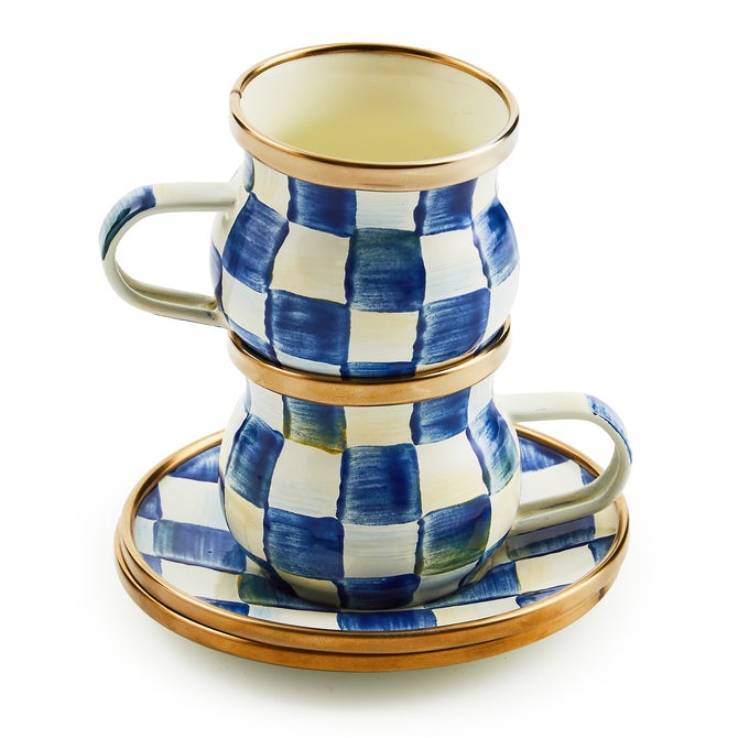 Royal Check Espresso Cup & Saucer Set image number 2