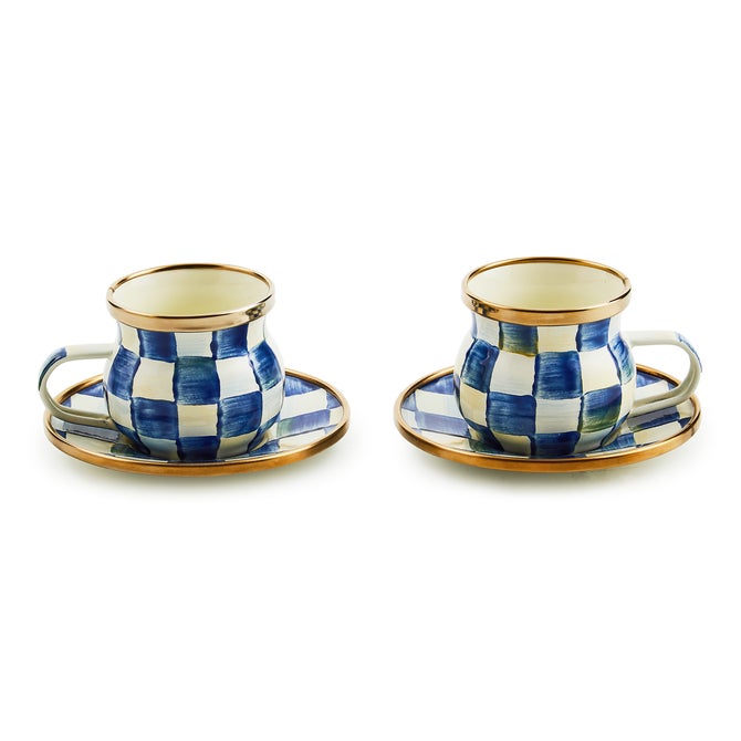Royal Check Espresso Cup & Saucer Set image number 0