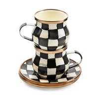 Courtly Check Espresso Cup & Saucer Set