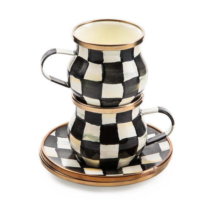 Courtly Check Espresso Cup & Saucer Set image number 4
