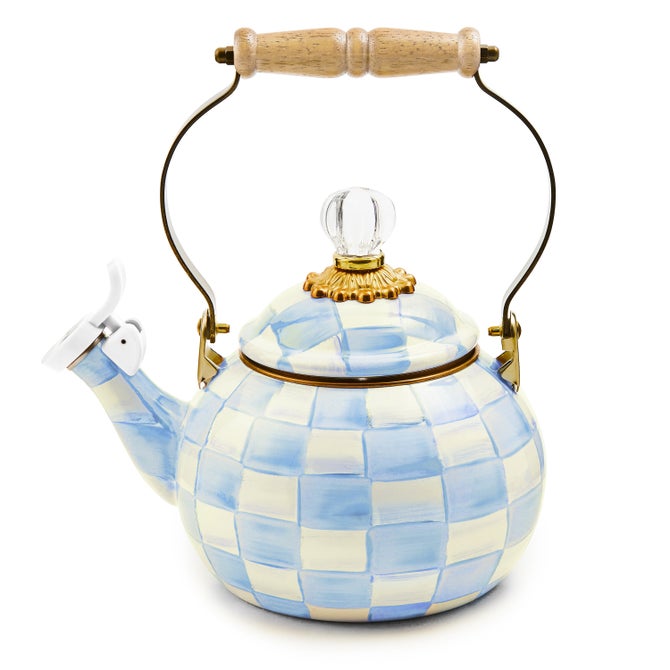 Sky Check Whistling Tea Kettle image number 0