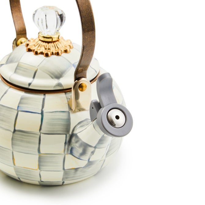Sterling Check Whistling Tea Kettle image number 1