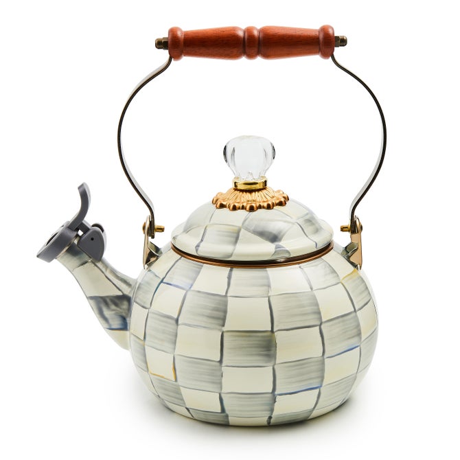 Sterling Check Whistling Tea Kettle image number 0