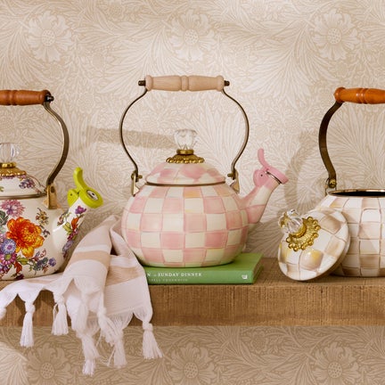 Rosy Check Whistling Tea Kettle
