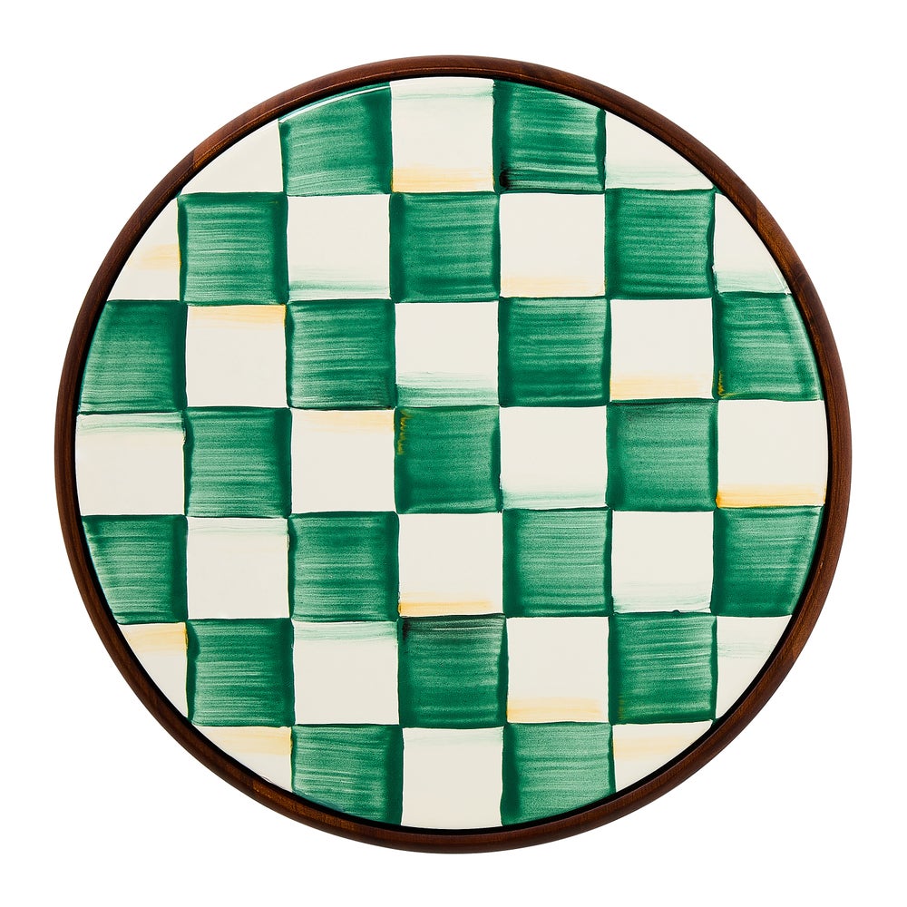 Emerald Check Large Trivet mackenzie-childs Panama imagen 1