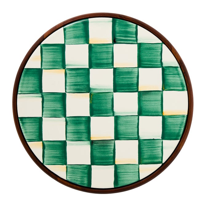 Emerald Check Large Trivet image number 0
