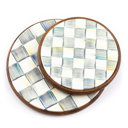 Sterling Check Large Trivet