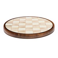 Mocha Check Large Trivet