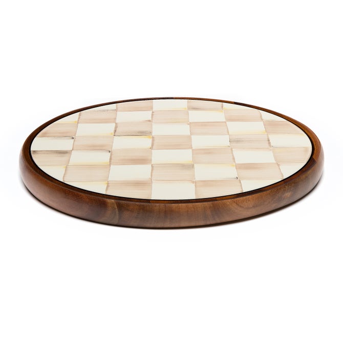 Mocha Check Large Trivet image number 2