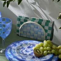Sky Check Napkin Holder