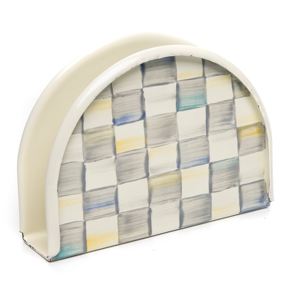 Enamel Napkin Holder - Sterling Check mackenzie-childs Panama imagen 1
